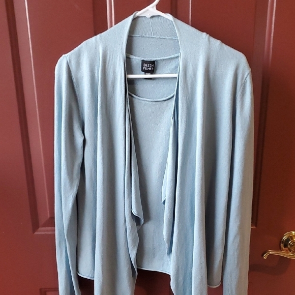 Eileen Fisher Light Blue Crew Neck Sweater - Picture 1 of 11